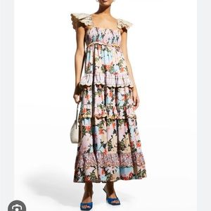 Celia Kaira teared ruffle maxi dress